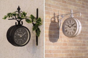 時計 クロック 両面時計