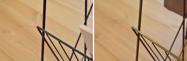 サイドテーブル スチール マガジンラック