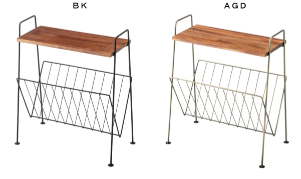 サイドテーブル スチール マガジンラック