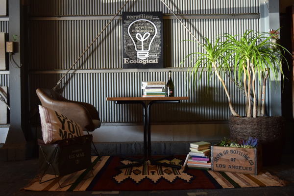 スチール オーク テーブル