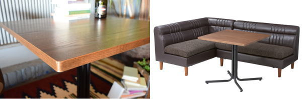 スチール オーク テーブル