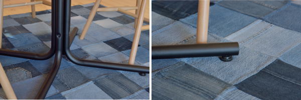 スチール オーク テーブル