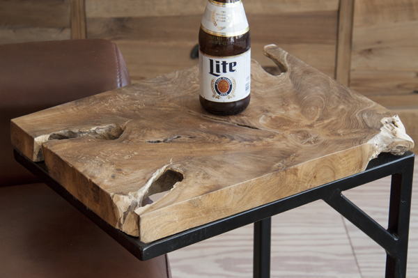 無垢 スチール サイドテーブル