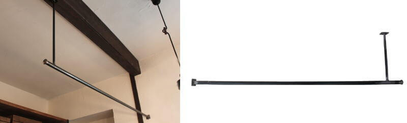 アイアンバー 室内干し 物干しバー