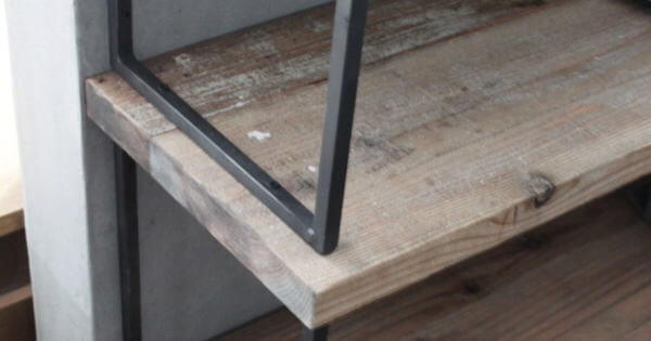 DIYで簡単に棚が作れるアイアンパーツ スクエアシェルフブラケット