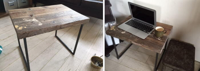 DIYで簡単に棚が作れるアイアンパーツ スクエアシェルフブラケットをPCデスク用に製作